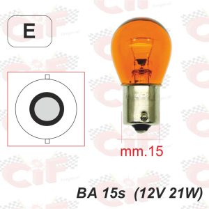 Birne 12V 21W | Ba15s | orange